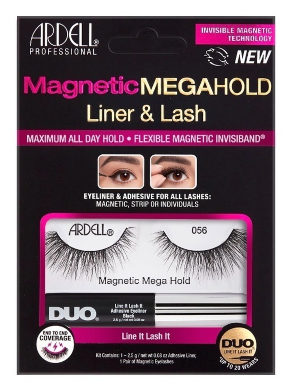 Ardell Magnetic MegaHold Liner & Lash - Black and Pink Accents